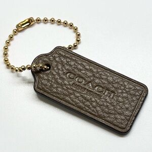 Coach Brown Leather Hang Tag EUC